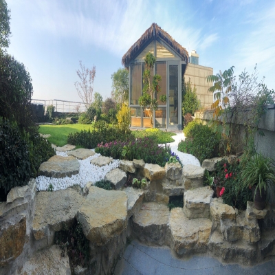 公司屋顶花园一角